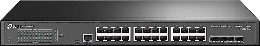 SWITCH TP-LINK GERENCIAVEL L2+ 24 P GIGABIT + 4SLOTS SFP JETSTREAM
