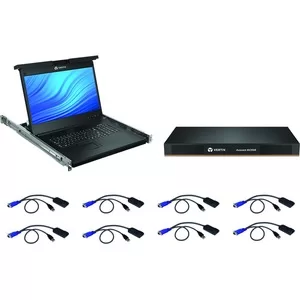 LCD 8P KVM 8 CABLES USB KB-US INTL (LRA185KMM8D-001)