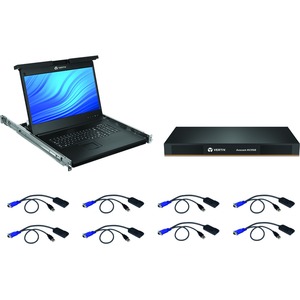 LCD 8P KVM 8 CABLES USB KB-US INTL (LRA185KMM8D-001)