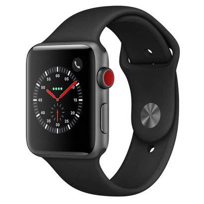 Apple Watch Series 3, Cellular + GPS, 42 mm, Alumínio Cinza Espacial, Pulseira Esportiva Preto (MTH22BZ/A)