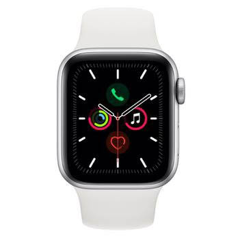 Apple Watch Series 5 GPS, 40 mm, Alumínio Prata, Pulseira Esportiva Branca e Fecho Clássico (MWV62BZ/A)