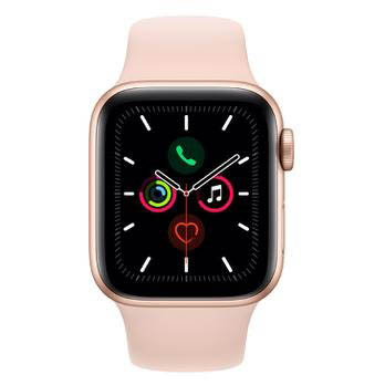Apple Watch Series 5 GPS, 40 mm, Alumínio Dourado, Pulseira Esportiva Areia Rosa e Fecho Clássico (MWV72BZ/A)