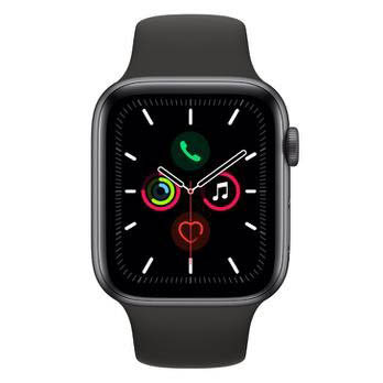 Apple Watch Series 5 GPS, 44 mm, Alumínio Cinza Espacial, Pulseira Esportiva Preto e Fecho Clássico (MWVF2BZ/A)