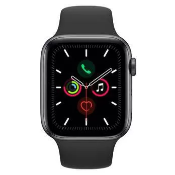 Apple Watch Series 5 Cellular + GPS, 44 mm, Alumínio Cinza Espacial, Pulseira Esportiva Preto e Fecho Clássico (MWWE2BZ/A)