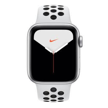 Apple Watch Nike+ Series 5 GPS, 40 mm, Alumínio Prata, Esportiva Nike Preto / Cinza e Fecho Clássico (MX3R2BZ/A)