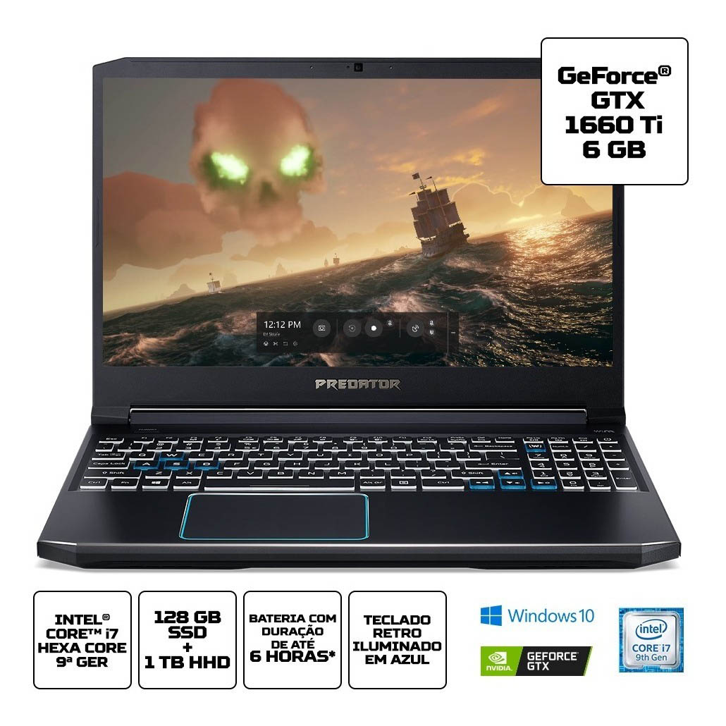 NOTE ACER PDR PH315-52-748U W10H I7 9750H 16GB 128GB 156 (NH.Q62AL.001)