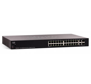 CISCO SWITCH SG250 COM 24 PORTA POE 1GB COM 2 PORTAS 1GB COBRE (SG250X-24P-K9-BR)