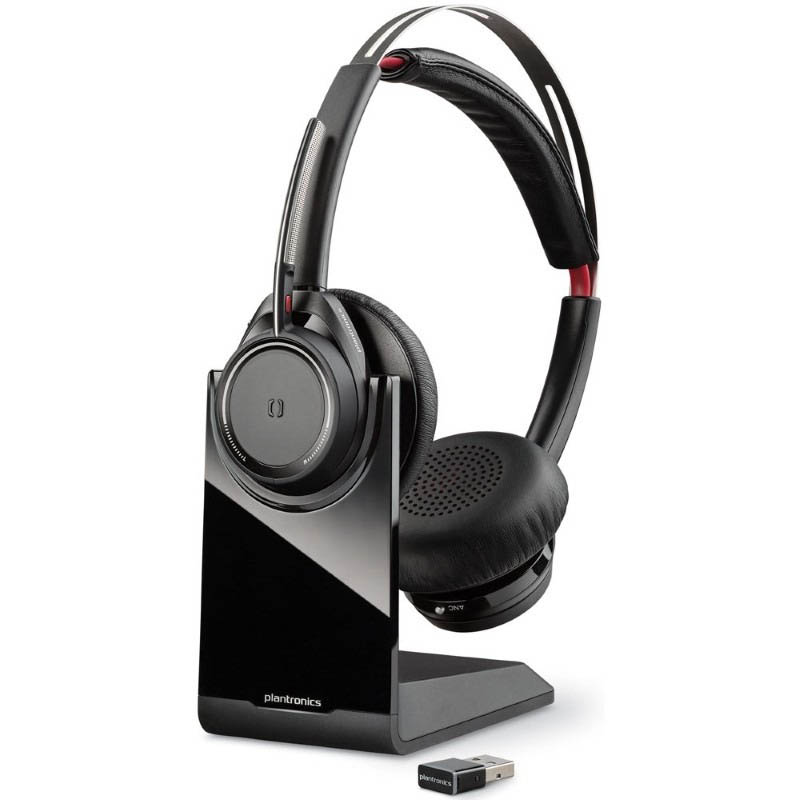 HEADSET BT DUPLO VOYAGER FOCUS B825M SENSOR ANC 30M DIST (202652-02)