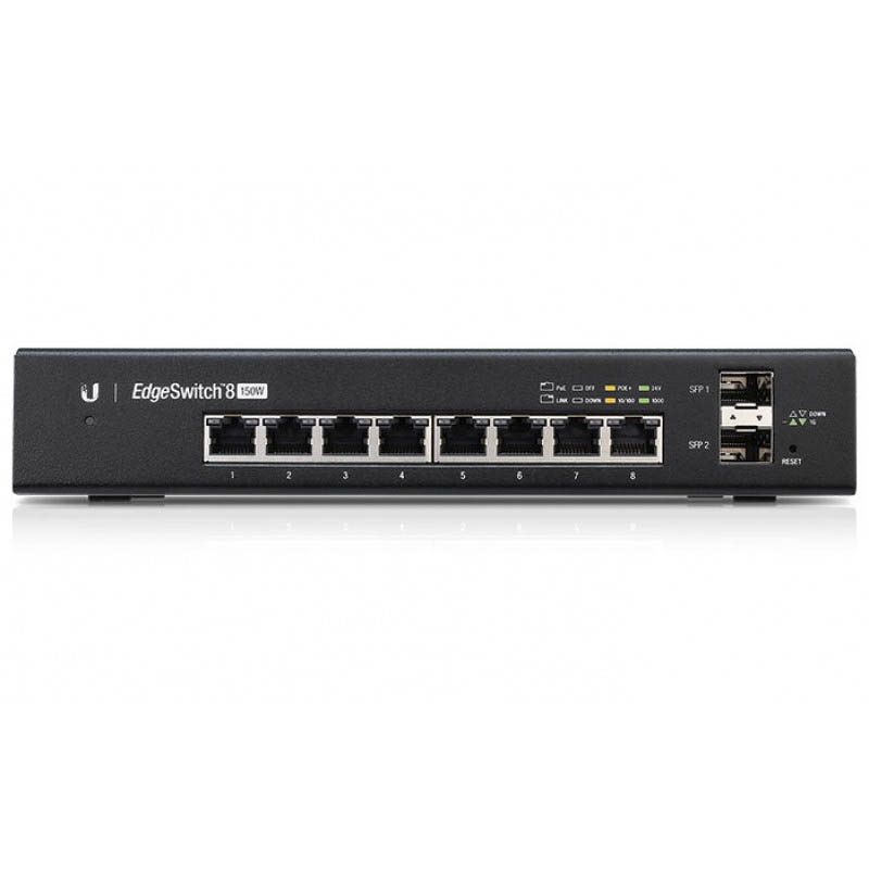 Switch Edge Ubiquiti 8p RJ45 + 2p SFP PoE - ES-8-150W