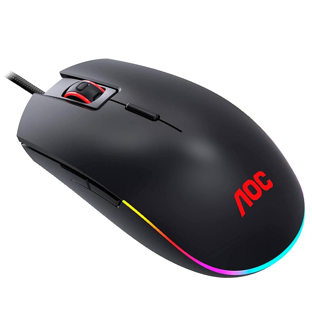 AOC MOUSE GAMER GM500 DPI RGB 8 BOT ES MACRO MANAGER (GM500DRBB/FG)