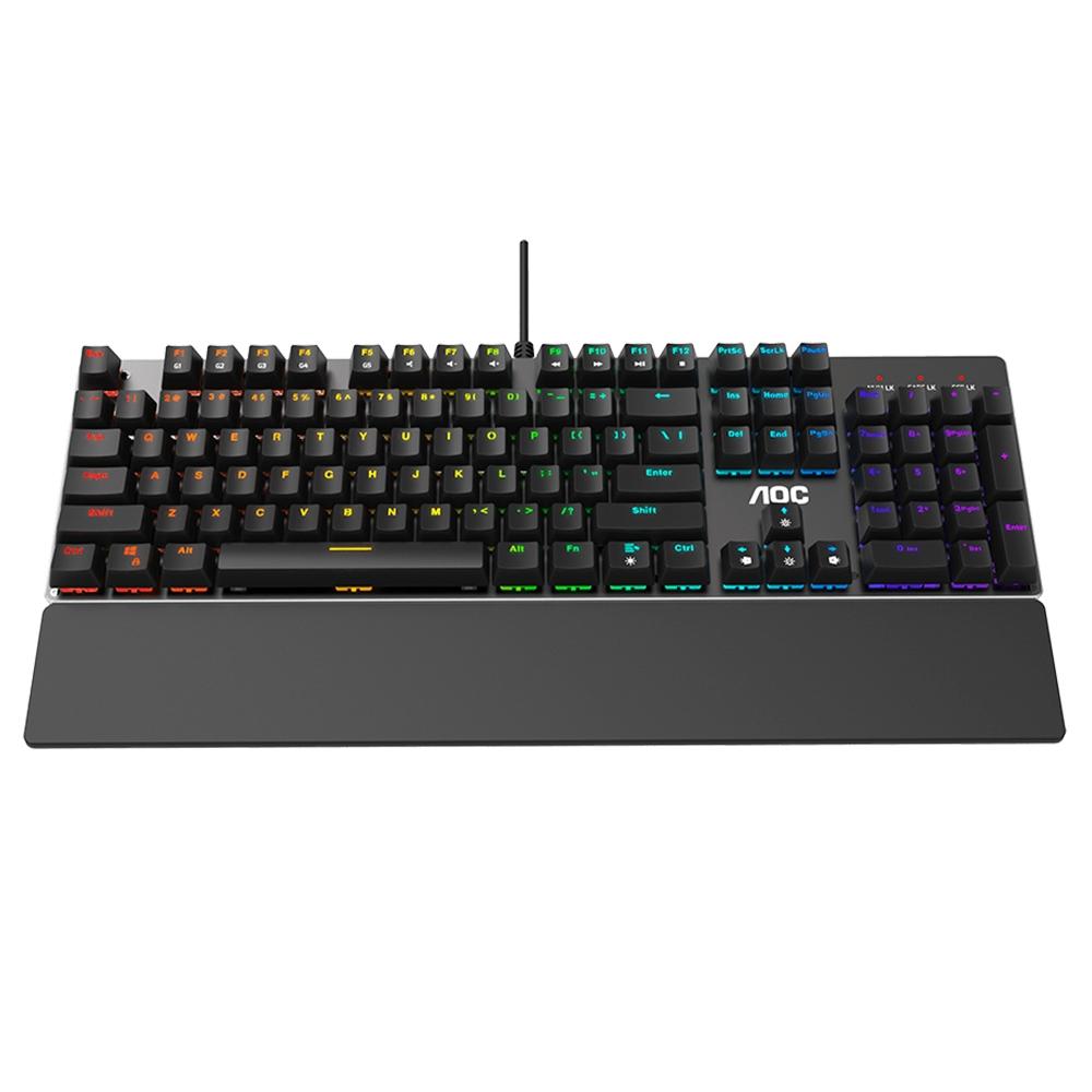 AOC TECLADO MECANICO GAME GK500 OUTEMU SWITCH BLUE RGB ABNT(2) (GK500D84B/FG)