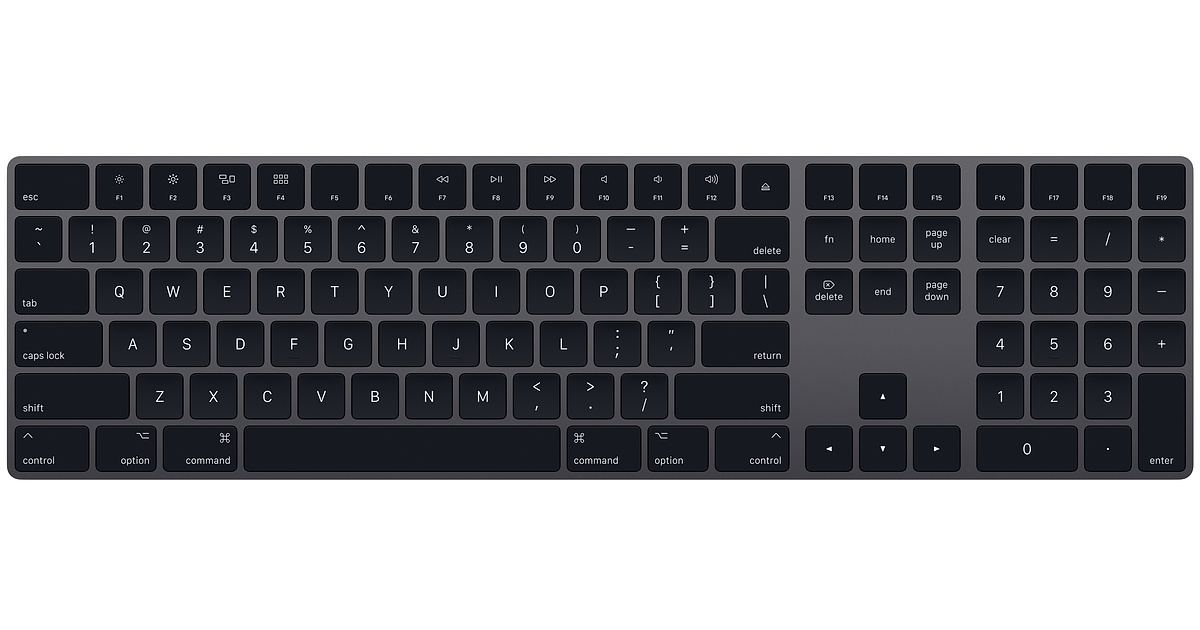 MAGIC KEYBOARD COM NUMERICO CINZA ESPACIAL (MRMH2BZ/A)