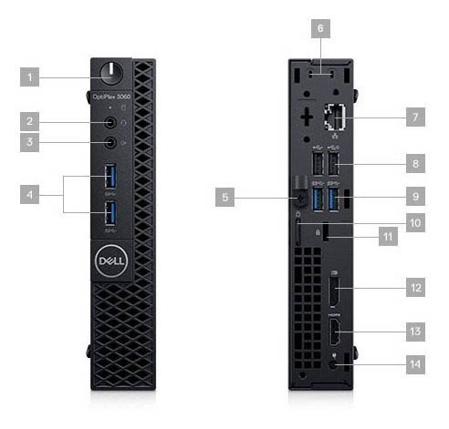 DESK DELL OPT 3060M I5-8500T MICRO WIN 10 PRO 8GB 256SSD 1ONSITE (210-AOOT-I5-256)