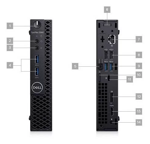 DESK DELL OPT 3060M I7-8700T MICRO WIN 10 PRO 8GB 1TB 1 ONSITE (210-AOOT-I7)