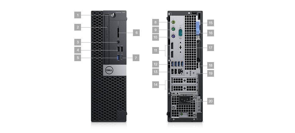 DESK DELL OPT 7060 SFF I5-8500 WIN10PRO 8GB 500GB 3 OS + ANTIVIRUS (210-AOOW-I5-AV)