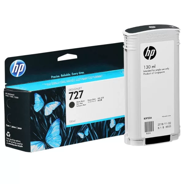 CARTUCHO PLOTTER HP 727 PRETO FOSCO 130 ML UK (B3P22A)