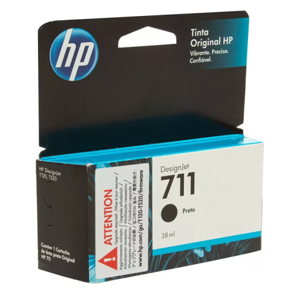 CARTUCHO PLOTTER HP 711 PRETO 38 ML UK (CZ129AB)