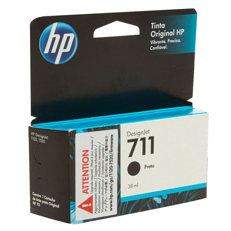 CARTUCHO PLOTTER HP 711 PRETO 38 ML UK (CZ129AB)