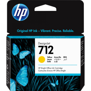 CARTUCHO PLOTTER HP 712 AMARELO 29 ML UK (3ED69A)