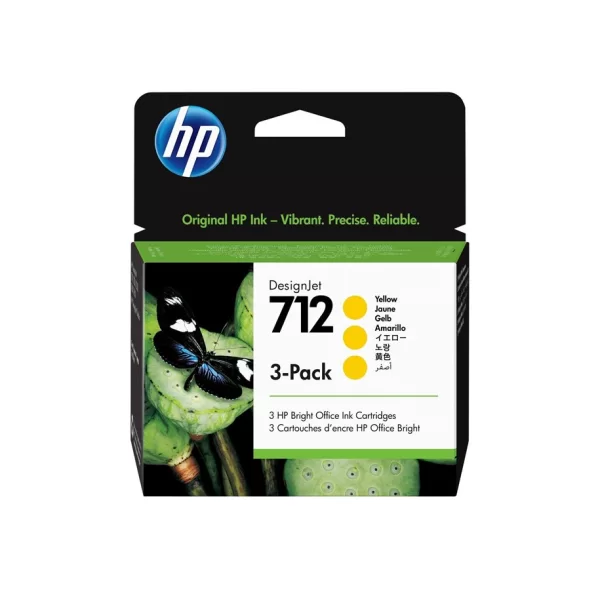 CARTUCHO PLOTTER HP 712 AMARELO 29 ML (PACOTE COM 3) UK (3ED79A)