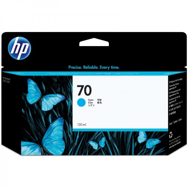 HP 70 CYAN 130 ML INK CARTRIDGE PLUK (C9452A)