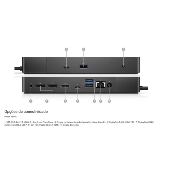 DOCA DELL WD19 USB TYPE-C 180 W (210-ARNI)