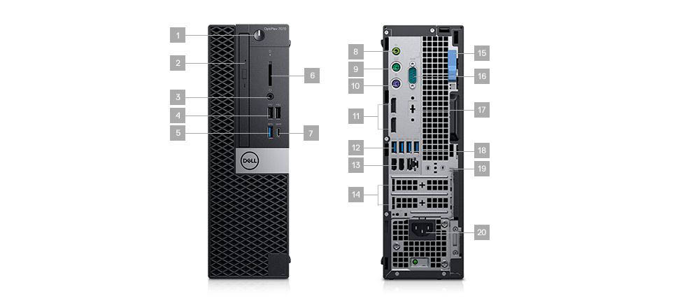 DESK DELL OPT 7070 SFF I7-9700 WIN 10 PRO 8GB 1TB 3 PROSUPPORT (210-ASRM-I7)