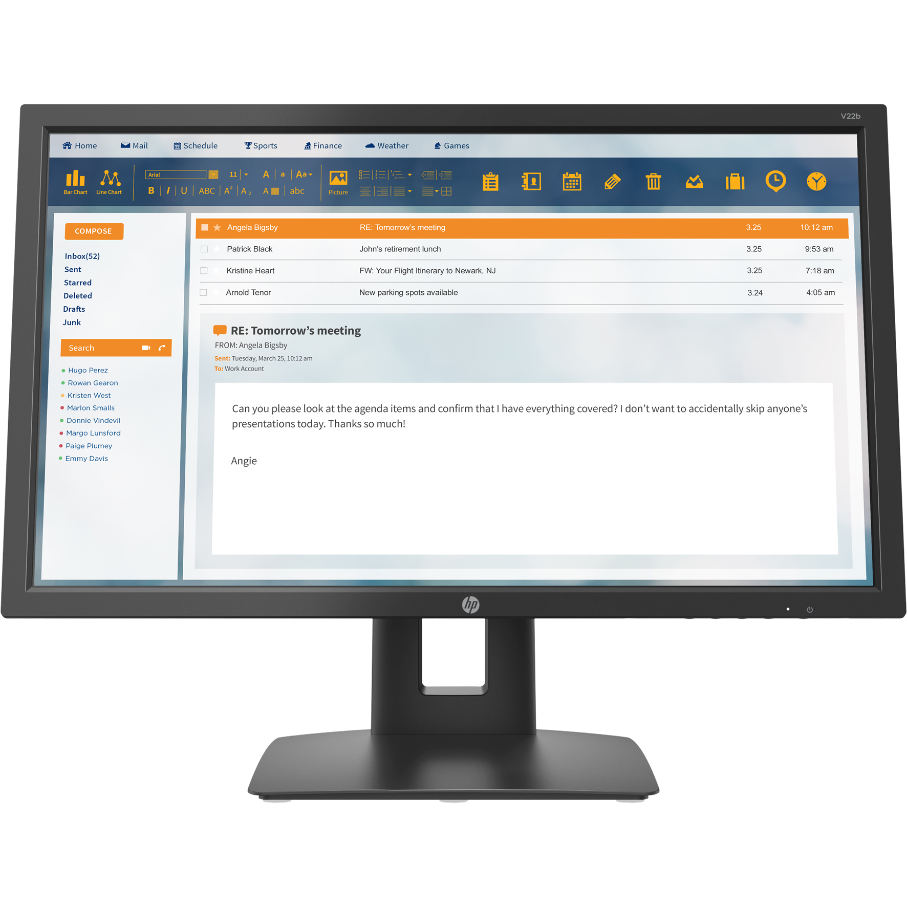 MONITOR HP V22B HP21.5-INCH (2XM33AA#AC4)