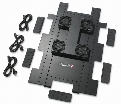 VENTILADOR EXAUSTOR RACK 220V BANDEJA COM 04 VENTILADORES 15V (ACF502)
