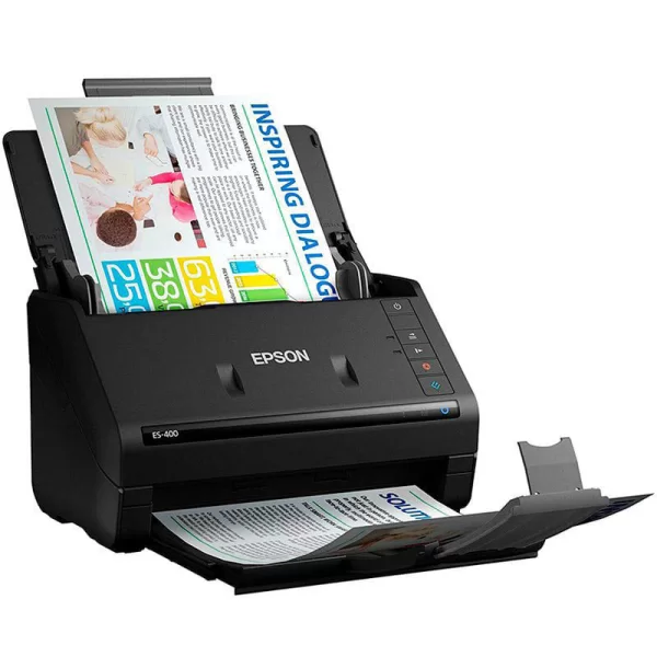SCANNER EPSON WORKFORCE ES-400 BIV/DUPLEX/35PPM/600DPI/ADF/PRETO (B11B226201)